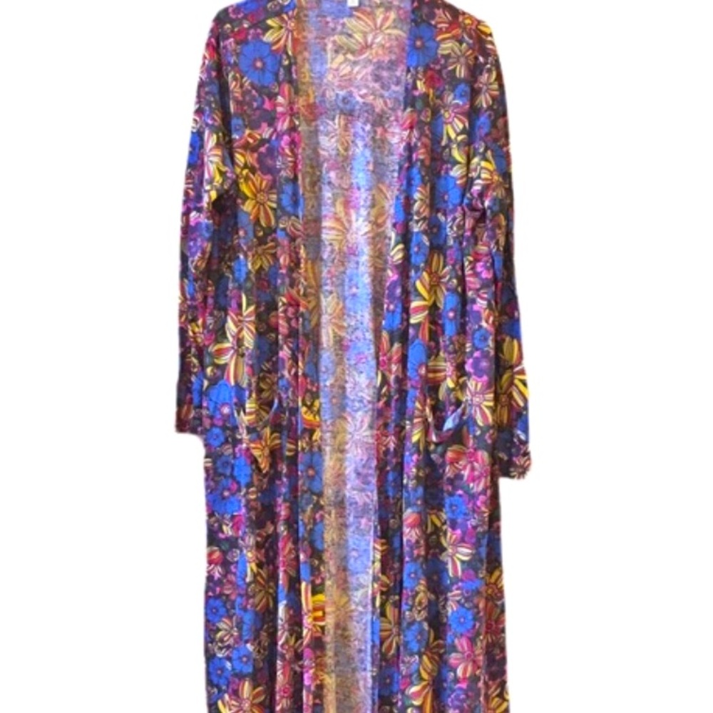 LuLaRoe Sarah Cardigan Floral Rainbow